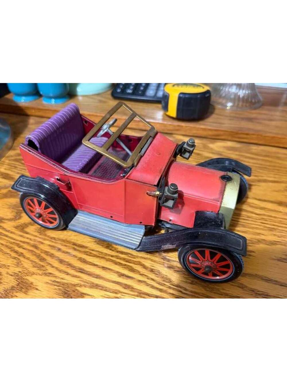 Vintage Battery Operated Tin Toy Car - Model T